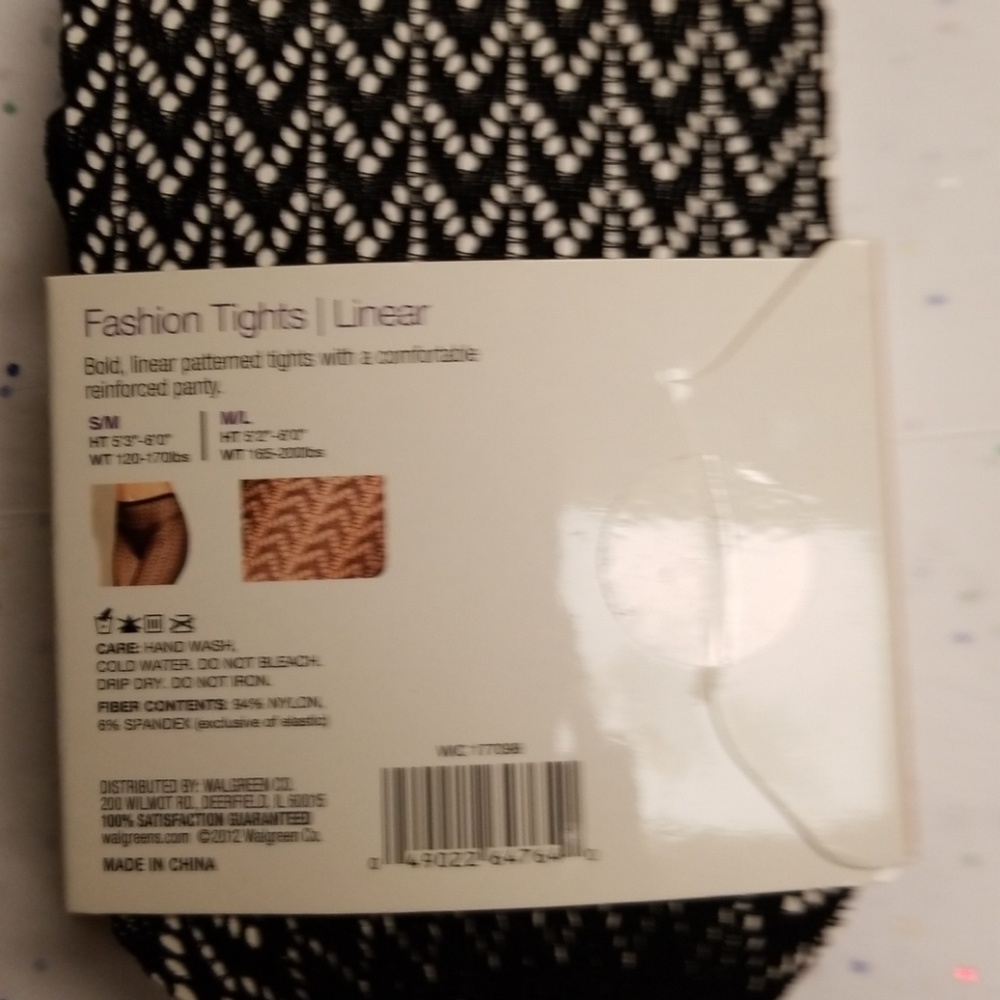 Westloop Linear Pattern Tights size small - Picture 2 of 5
